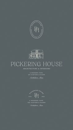 the front cover of picking house architecture and interior design, with an image of a building in