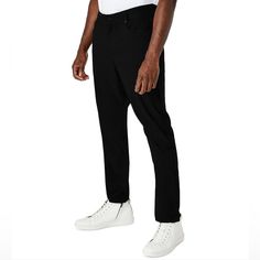 Nwt. Light Weight, 4 Way Stretch, Water Repellant, Slim Fit, Light Weight & Tech Pants. Move Easily In Style Tailor-Made For You In Our Water-Resistant, Two-Way Flex Men's Pants From Kenneth Cole Black Cotton Ankle-length Dress Pants, Black Relaxed Fit Dress Pants Casual Style, Black 4-way Stretch Bottoms For Spring, Black Cotton Dress Pants For Spring, Black Straight Pants With 4-way Stretch, Versatile Black Elastane Dress Pants, Black Elastane Dress Pants, Black 4-way Stretch Straight Pants, Casual Dress Pants With 4-way Stretch For Spring