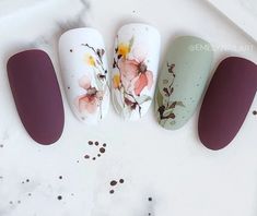 Fall Watercolor Nail Art, Nail Art Watercolor, Summer Nails Designs 2023, Beach Nails Designs, Summer Beach Nails