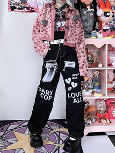 Size 			S 			M 			L 			XL 		 		 			Waist 			70 			74 			78 			82 		 		 			Hips 			100 			104 			108 			112 		 		 			Full Length 			105 			106 			107 			108 Letter Prints, Black Pants, Black Jeans, Full Length, Pants, Pattern, Black