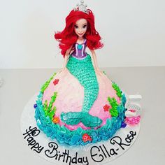 a birthday cake for a little mermaid princess