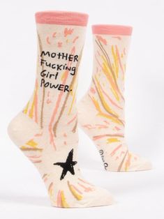 Blue Q Crew Socks | www.blueq.com Blue Q Socks, Chicago Gifts, Cheeky Gifts, Miscellaneous Gifts, Blue Q, Women Crew Socks, Womens March, Funny Socks, Grad Gifts