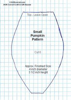 the pattern for small pumpkins is shown