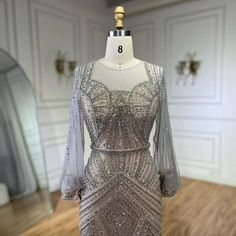 a dress on a mannequin in a room