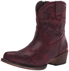 PRICES MAY VARY. BEAUTIFUL COLOR - Super Cute 5 inch short fashion Cowgirl Boot with Textile Heel styling. COMFORTABLE CUSHION INSOLE - Everyone loves the comfortable cushion insole designed to keep you comfortable all the time. LOOKS AND FEELS LIKE REAL LEATHER - This Fashion Short Western Boot is crafted from high quality synthetic leather which combines style, comfort, and durability all at a value price. SNIP TOE PROFILE - Snip Toe Fashion Cowgirl Boot with fashion western heel and long wear Short Western Boots, Fashion Cowgirl, Insole Design, Cowgirl Boot, Short Fashion, Western Boots Women, Western Boot, Western Cowgirls, Western Cowgirl