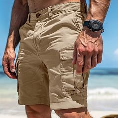 Season:Summer; Fabric:Cotton Blend; Gender:Men's; Style:Fashion,Streetwear; Elasticity:Micro-elastic; Occasion:Holiday,Casual,Beach; Fit Type:Regular Fit; Function:Soft,Comfort; Waistline:Mid Waist; Pattern:Plain; Design:Multi Pocket,Straight Leg; Pants Type:Shorts,Bermuda shorts,Cargo Shorts,Casual Shorts; Fly Type:Zipper,Button; Front page:FF; Listing Date:07/19/2024; Pants Length:Knee Length Tuxedo Shirt Men, Beach Fit, Womens Basic Tops, Mens Outdoor Jackets, Outwear Women, Trench Coat Men, Linen Shirt Men, Holiday Beach, Cargo Shorts Men