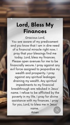 prayer for financial blessing money abundance Help From God, Prayer For Finances, Financial Prayers, Financial Blessings, Money Prayer, Everyday Prayers, Financial Help, Good Prayers