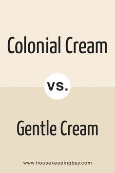 BM Colonial Cream OC-77 vs. BM Gentle Cream OC-96 Gentle Cream Benjamin Moore, Benjamin Moore Gentle Cream, Cream Colored Houses, Ivory Paint Color, Cream Paint Colors, White Colonial, Pastel Bedding, Ivory Paint, Ocean Vacation