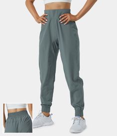 Women's High Rise Waistband Elastic Joggers. Polyester-96%, Spandex-4%, Polyester, Spandex. Pocket. Machine wash cold. Do not dry clean. Do not iron. Do not bleach. Wash with like colors. Turn garment inside out. Plain. Jogger. Length Full Length. High Rise. Hiking Joggers, Pants Pocket, Sweat Stains, Casual Joggers, Leg Work, Samar, Bleach Wash, Womens Workout Outfits, Casual Sporty