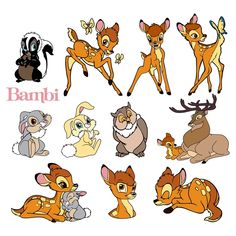 an image of cartoon animals set on white background