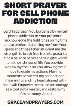 Are you seeking prayers for cell phone addiction? Then we hope that you can find support for you or your loved on in the 6 prayers we offer! Click to read all prayers for cell phone addiction. Get Off Phone, Resurrection Sunday, Short Prayers, Quotes Prayer, Human Connection, Prayer Request, Healthy Mind, Self Improvement Tips