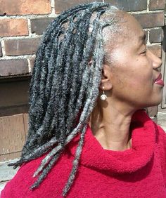 Styles For Gray Hair, Grey Dreadlocks, 4c Locs, Locs Color, Short Locs, Short Locs Hairstyles, Beautiful Gray Hair, Dreadlock Styles, Silver Grey Hair