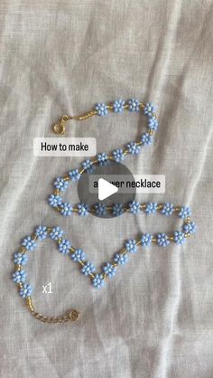 the instructions for how to make a beaded necklace