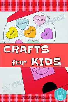 crafts for kids to make valentine's day with paper hearts on the top and bottom