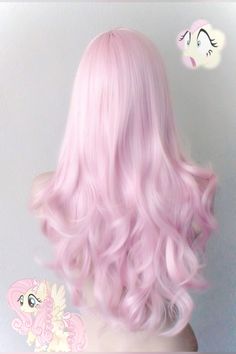 Fluttershy Hair Color, Baby Pink Hair Black Women, Fluttershy Hairstyles, Pink Long Braids, Light Pink And Purple Hair, Light Pink Short Hair, Kawaii Haircuts, Light Pink Hair Dye, Hair Cutecore