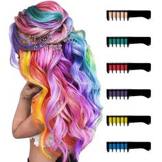 If you want to be the most eye-catching in the crowd, you might as well try our Inadays hair chalk comb. our hair chalk set can help make your hair color express your personality and creativity in the shortest time. you can use them individually or mix the colors. Various colors all blend into one another creating so many different looks. Make your hair as vibrant as you are. the washable hair chalk is for Girls Age 4 5 6 7 8 9 10, you can use it for birthdays, party, cosplay, fancy dress shows, Hair Chalk Comb, Honey Brown Hair Dye, Overtone Hair Color, Aubrey Hair, Overtone Hair, Neon Hair Color, Dark Hair Dye, Honey Brown Hair, Brown Hair Dye