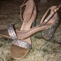 These Are The De Blossom Collection From David’s Bridal. Worn Once In My Wedding. No Flaws, Just Will Never Be Worn Again. Heel Is Two Inches. Size 10, I Purchased Inserts To Make Them Smaller To Fit A Size 9 (Inserts Not Included) Davids Bridal Shoes, Shoes Glitter, Glitter Shoes, Davids Bridal, My Wedding, Bridal Shoes, Chunky Heels, Shoes Women Heels, Shoes Heels