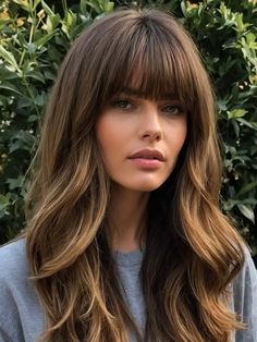 25 Glam Curtain Bangs With Layers For  Stylish Women Layered Haircuts With Curtain Bangs, Haircuts With Curtain Bangs, Curtain Bangs With Layers, Bangs With Layers, Bangs Wavy Hair, Hair Today Gone Tomorrow, Low Maintenance Haircut, Low Maintenance Hair, Long Layered Haircuts