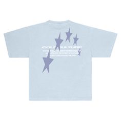 a blue t - shirt with stars on it