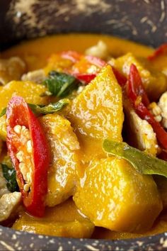 a close up of food in a bowl on a table