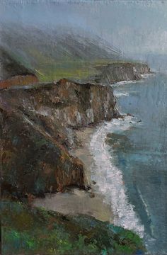 Emerald Waves Against Scottish Cliffs 40x60cm/15.7x23.6in Oil/canvas, Ready to Hang Coastal Landscape, Perfect for Home or Office Decor - Etsy