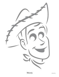 a drawing of a man with a hat on his head