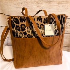 Faux Leather Animal Print Handbag. Shoulder Strap Included. This Beautiful Bag Has Front Pocket Which Is Functional And Decorative As Well. Nwt Leather Shoulder Bag In Leopard Print For Everyday, Leopard Print Leather Bag With Zipper, Everyday Leopard Print Leather Shoulder Bag, Leopard Print Leather Bag For Daily Use, Leather Leopard Print Bag For Daily Use, Leopard Print Leather Shoulder Bag For Everyday Use, Leopard Print Leather Bag, Handbag Sewing, Animal Print Handbags