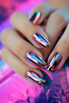 nails Neutral Chrome Nail, Neutral Chrome, Traditional Nail Art, Foot Nail Art, Chrome Nail Designs, Foot Nail, Chrome Nail, Glamorous Nails