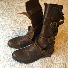 Brown Leather Fiorenti + Baker 7040 Boots. Great Used Condition. Fall Boots, Gift Inspo, Fall 24, Dream Style, Moto Boots, Walkers, Brown Boots, Xmas Gifts, Me Too Shoes