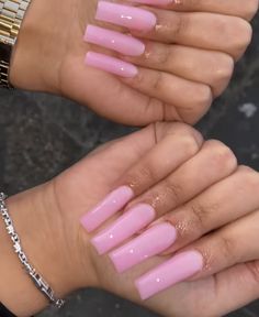 All Pink Acrylic Nails, Jelly Pink Acrylic Nails, Light Pink Square Nails, Light Pink Square, Pink Square Nails, Drippy Nails, Colourful Acrylic Nails, Euphoria Nails, Caramel Mocha