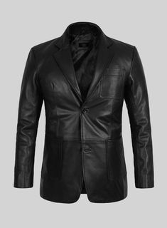 Genuine soft PURE Napa Leather Blazer. 
 1 Button, 2 Button, 3 Button or Double Breasted, you can choose your style from the options below. 
 
 Custom Made as per your size. 
 
 Make a great impression with our Super Stylish leather blazer Formal Leather Button-up Outerwear, Leather Button-up Blazer For Formal Occasions, Leather Blazer With Button Closure For Business, Modern Business Blazer With Buttons, Classic Leather Blazer With Button Closure, Leather Notch Lapel Blazer With Buttons, Leather Blazer With Notch Lapel And Buttons, Tailored Leather Blazer With Buttons, Leather Blazer With Buttons For Business Casual