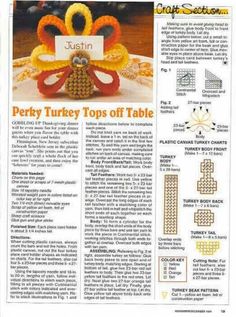 an article in the paper with pictures of turkeys and other things to make it look like