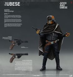 Ubese Bounty Hunter, Star Wars Blaster Design, Space Smuggler, Mandalorian Artwork, Star Wars Bounty Hunter Concept Art, Star Wars Rpg Characters, Star Wars Bounty Hunter, Star Wars Background, Star Wars Trooper