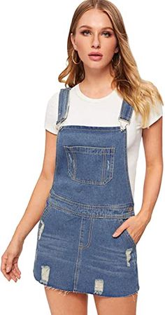 811hfstH+jL._AC_UL640_QL65_ Natural Clothing, Denim Overall Dress, Bib Overalls, Winter Clothing, Couple Halloween Costumes, Overall Dress, Colored Denim, Casual Denim, Strap Dress