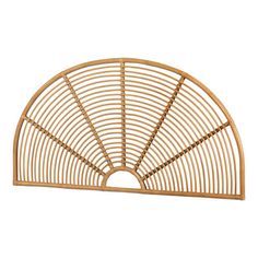 a bamboo fan with an arched design