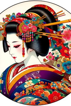 Geisha Artwork, Japanese Umbrella, Japanese Quilts, Figure Art, Traditional Japanese Art, Illustration Fashion Design