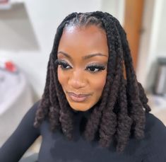 Asymmetrical Loc Bob, Curly Loc Styles, Simple Loc Styles, Female Dreadlocks, Dreadlocks Journey, Short Dreadlocks Hairstyles, Loc Curls, Long Loc Styles, Women Locs