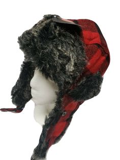 ...WELCOME...                 ....Free Shipping Same Day Or Next Business Day In The Lower 48 US States...                                One Size Fits Most         XQ Original Outdoor Essential Faux Fur Trooper Trapper Hat                   Premium Trapper Hat                 10% Wool                  90% Polyester Trapper Hat, Trapper Hats, Outdoor Essentials, Us States, Red Plaid, Faux Fur, Winter Hats, Plaid, Wool