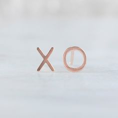 sweet + simple studs. The perfect way to show your love. Earring Specifications: 14k gold 'XO' letters measure 5mm choose your metal to make them your own Alexis Russell Jewelry, Simple Studs, Loose Stones, Rose Gold Metal, Shop Engagement Rings, White Rose Gold, Rhodium Plated, Jewelry Pieces, Types Of Metal