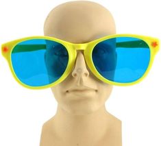 lg yellow costume glasses Costume Glasses, Novelty Sunglasses, Yellow Costume, Small Nose, Yellow Sunglasses, Party Glasses, Big Party, Pink Stars, Sunglasses & Glasses