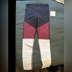 Nwt Whisper Brand Color Block Front And Back Full Length Thick And Stretchy Brand Colors, Yoga Leggings, Pant Jumpsuit, Color Block, Full Length, Pants For Women, Black White, Leggings, Yoga