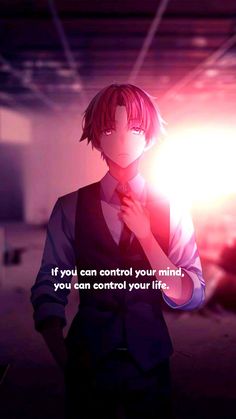 a man in a suit and tie holding his hand up to his chest, with the words if you can control your mind, you can control your life