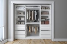 Ellen 84" W Kloset Closet System Athens White Small Closet Makeover, Closet Redesign, Room Organization Bedroom, Tiny Closet, Living Room Tv Unit, Closet Organizing Systems, Closet Layout, Closet Remodel, White Bedroom Furniture