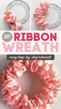 how to make a ribbon wreath with step - by - step instructions for making it