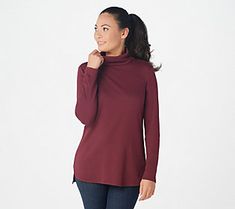 Wear this classic turtleneck alone or layered under your favorite cardigan or blazer. This is one wintertime essential that gets plenty of action. From Isaac Mizrahi Live!TM. Style Turtleneck, Apple Types, Turtle Neck Men, Classic Turtleneck, Winter Layering, Long Tunic, Isaac Mizrahi, Fashion Styles, Pullover Styling