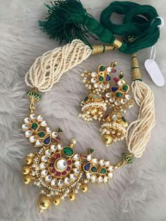 Kundan Bridal Jewelry Necklace Sabyasachi Bollywood Latest | Etsy White Pendant Jewelry Sets For Festive Occasions, White Pendant Necklace With Matching Earrings, Festive White Pendant Jewelry Sets, Festival Necklace Set With Matching Earrings And Round Shape, Festival Necklace Set With Matching Earrings, Festival Necklaces With Matching Earrings And Round Shape, Traditional White Jeweled Necklace, Elegant Multicolor Latkans Necklace, Traditional Jewel Earrings For Celebration