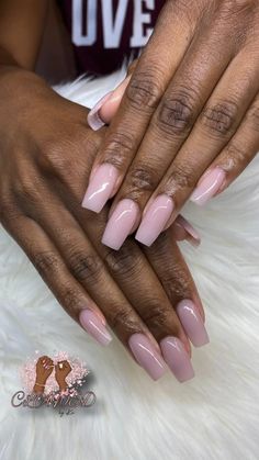 Milky Nails Dark Skin, Creamy Pink Nails, Soft Pink Nails Black Women, Natural Pink Nails Black Women, Light Pink Nails Dark Skin, Milk Pink Nails, Strawberry Milk Nails, White Lace Nails, Perfect Hands