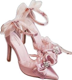 Ankle Strap Wedding Shoes For Holiday Parties, Pink Closed Toe Wedding Shoes For Party, Wedding Shoes With Embellished Ankle Strap, Embellished Wedding Shoes With Ankle Strap For Parties, Glamorous Pink Pointed Toe Wedding Shoes, Feminine Pointed Toe Wedding Shoes For Party, Elegant Christmas Evening Heels, Elegant Evening Heels For Christmas, Elegant Pink Shoe Clips For Party