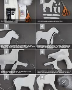 instructions to make a paper horse