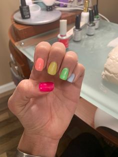 Colorful nails feom Promisimg Young Woman Colorful Nails, Rainbow Nails, Young Woman, Nail Colors, Convenience Store Products, Rainbow, Color, Colourful Nails